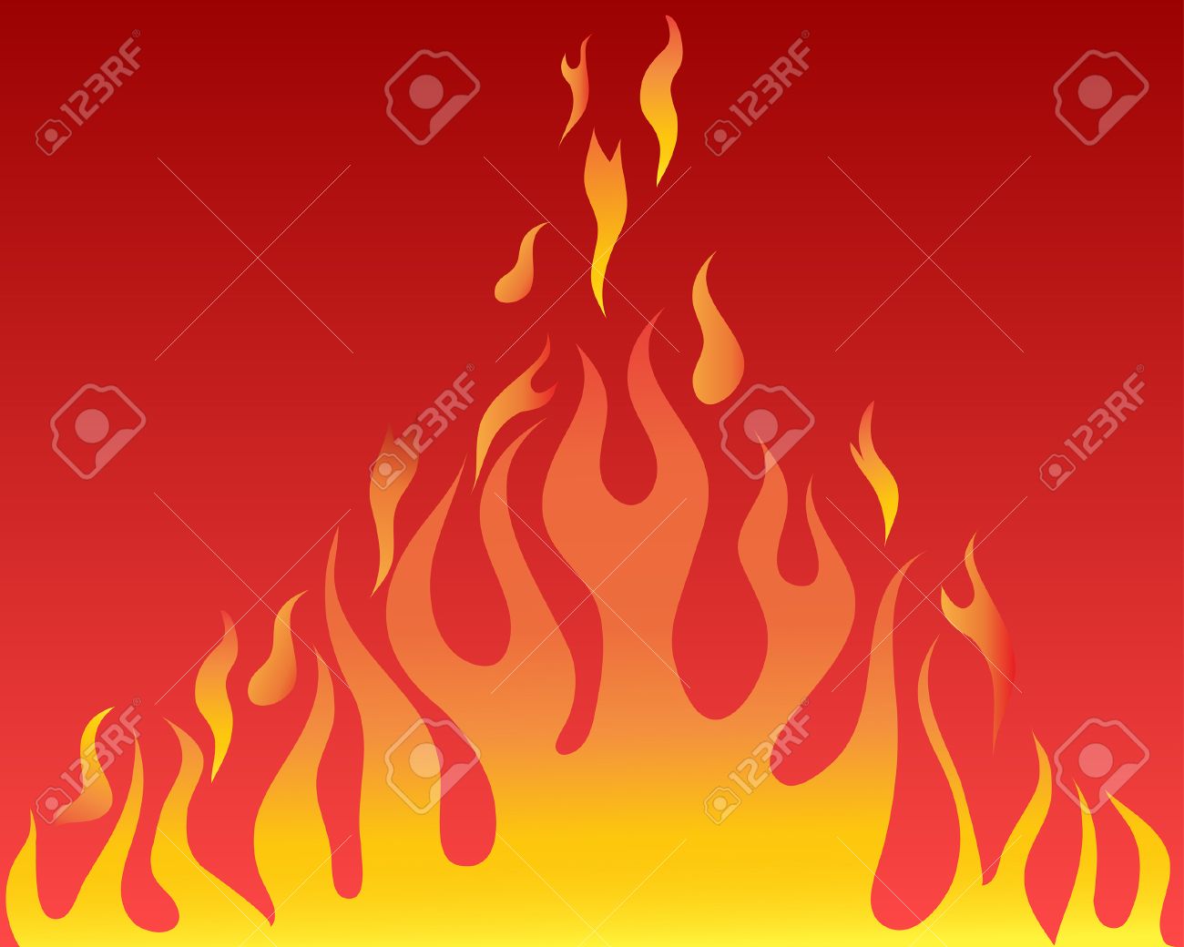 赤の背景に炎のベクトル イラスト体のイラスト素材 ベクタ Image