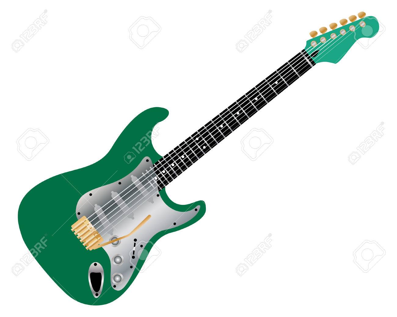 Plan De Guitarra Electrica De Color Para El Diseno Uso