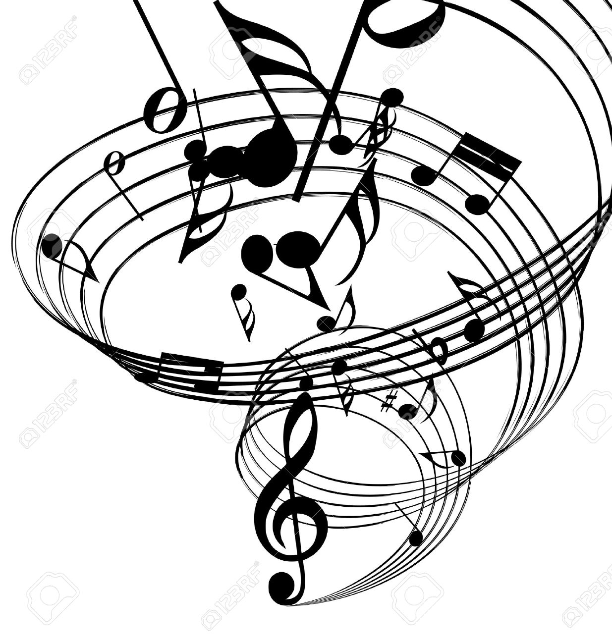 staff music notes