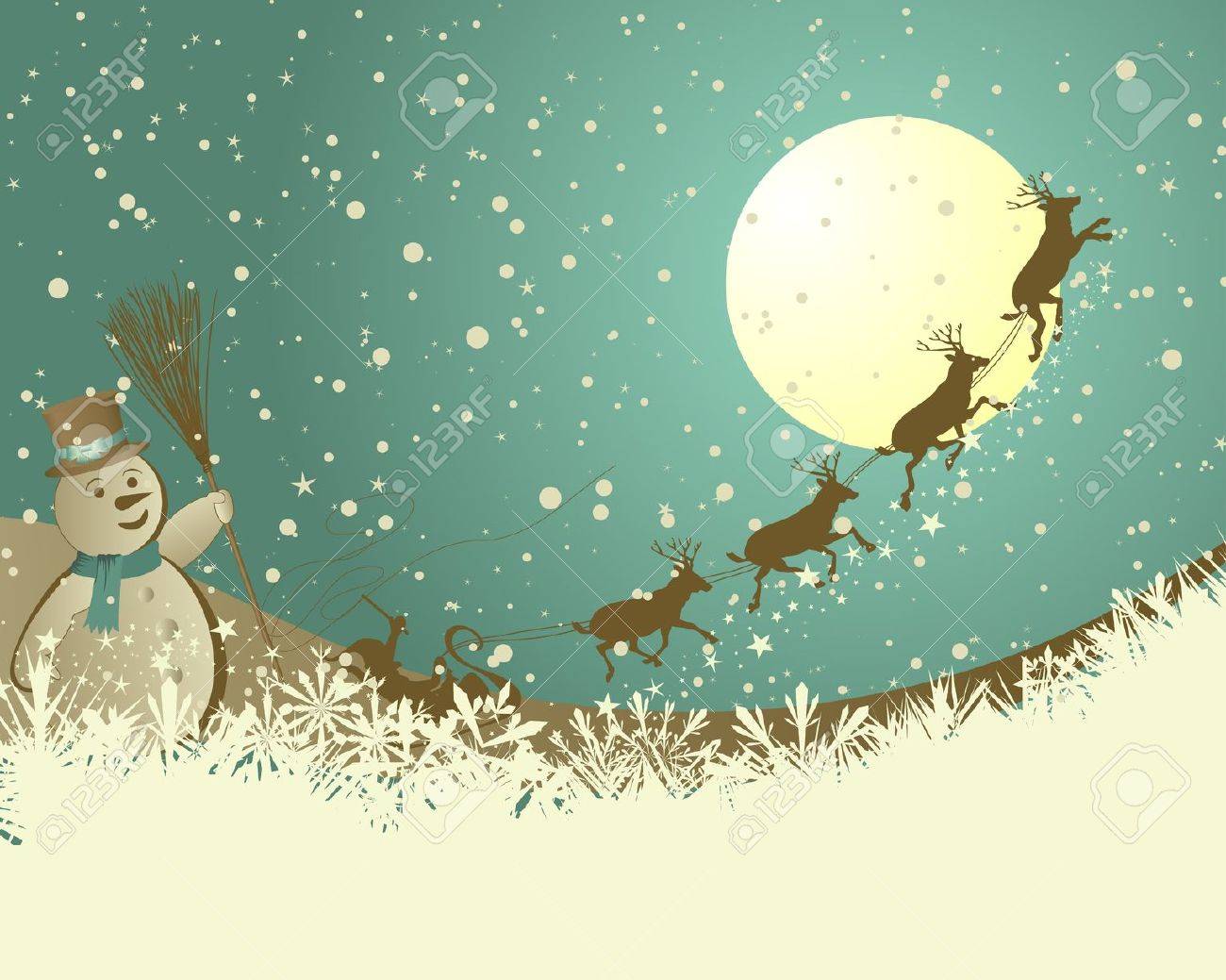 vintage retro christmas new year card for design use royalty free