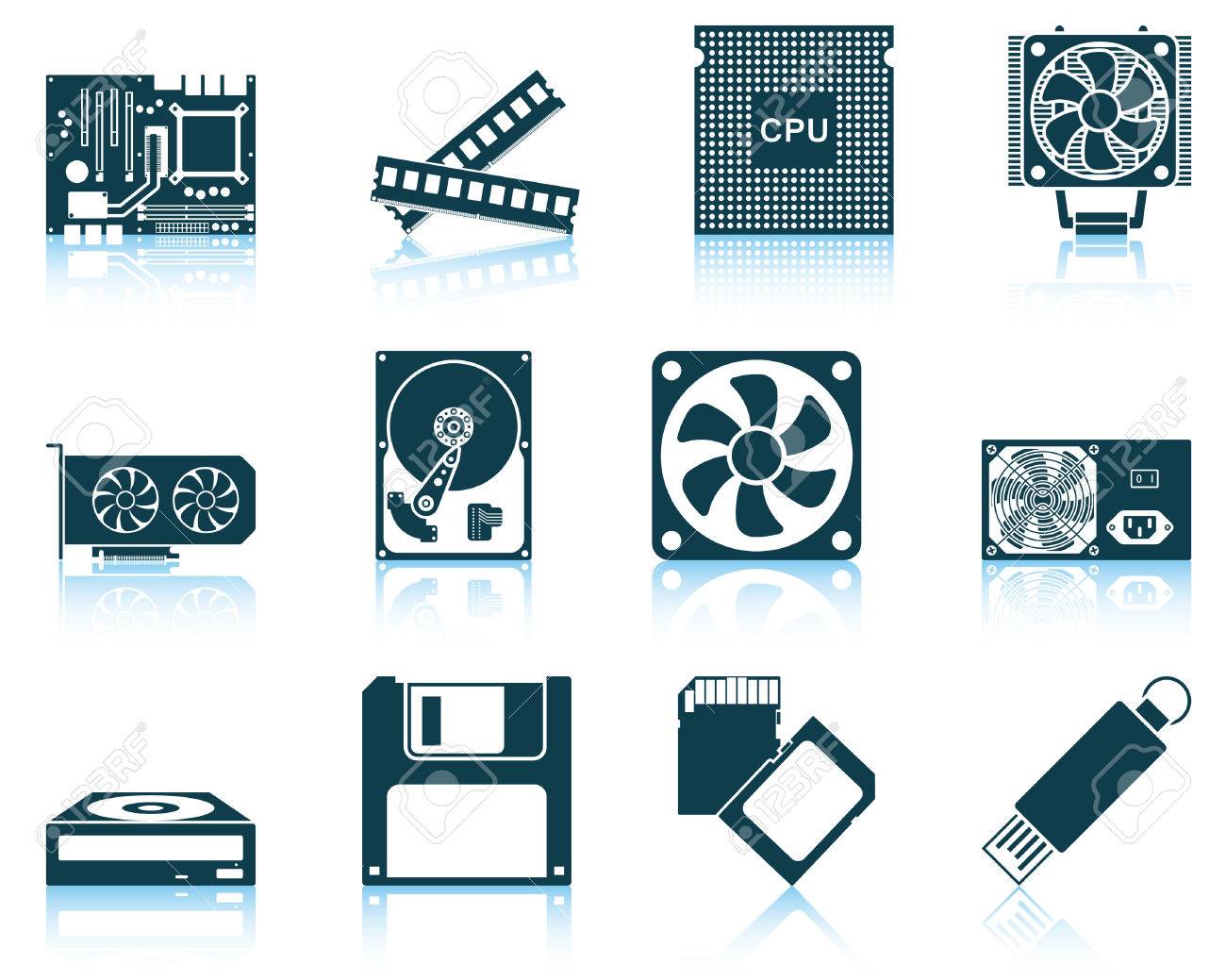 Set Of Computer Hardware Icons. Royalty Free SVG, Cliparts, Vectors, and  Stock Illustration. Image 41930205., image size:1300x1039