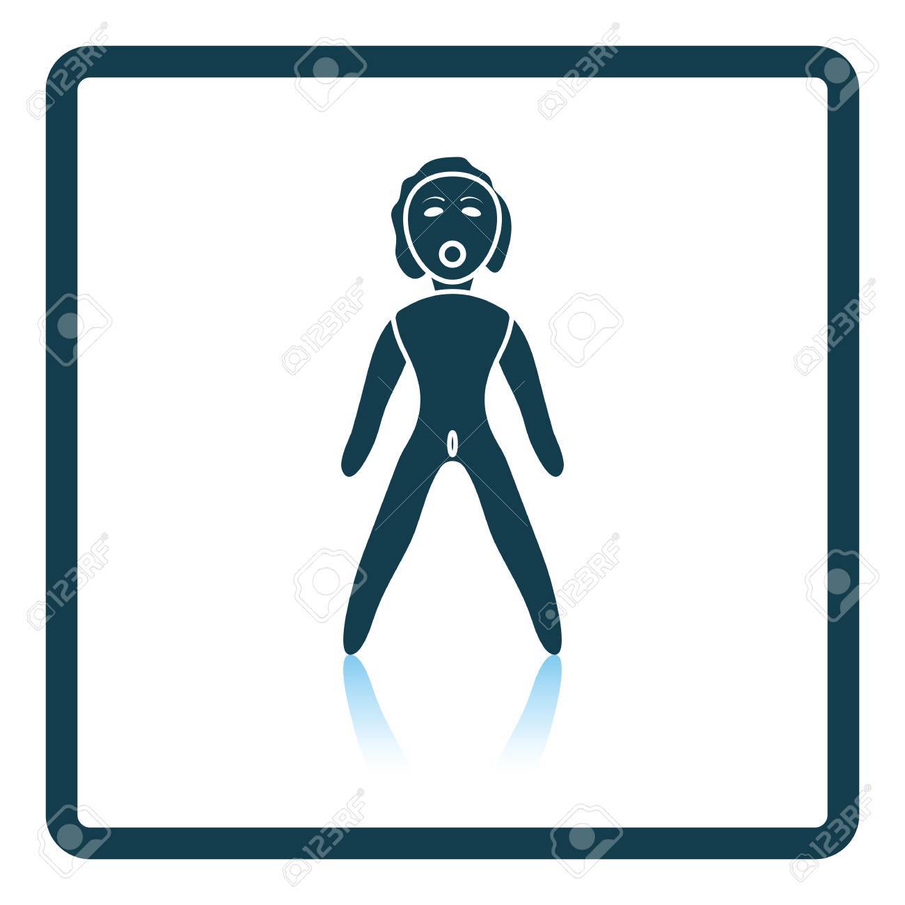 セックス人形ダミー アイコン。影反射設計。ベクトルの図。のイラスト素材・ベクター Image 60766957