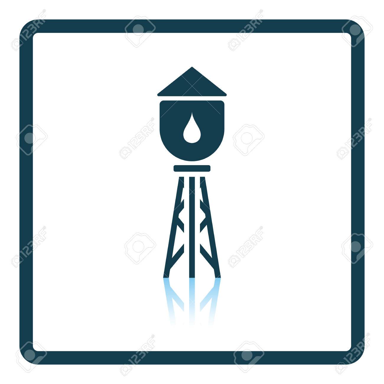 Chateau D Eau Icone Conception De La Reflexion De L Ombre Vector Illustration Clip Art Libres De Droits Vecteurs Et Illustration Image