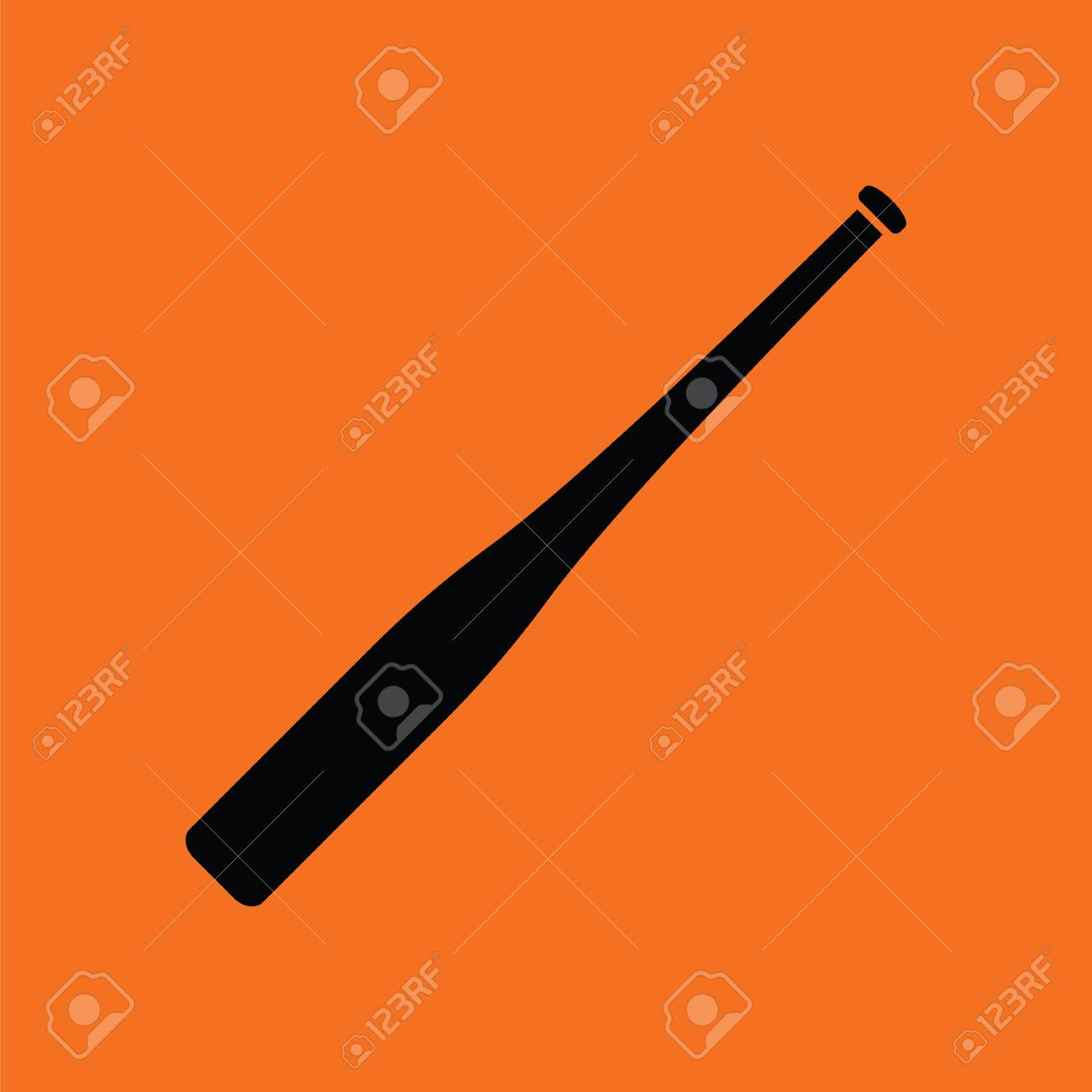 orange baseball bat