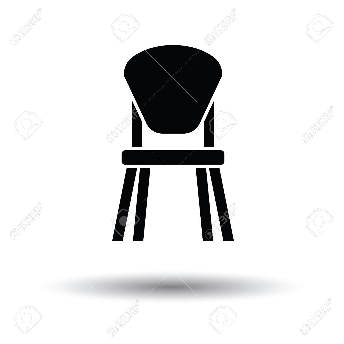 Child Chair Icon. White Background With Shadow Design. Vector ... Child Chair Icon. White Background With Shadow Design. Vector ...