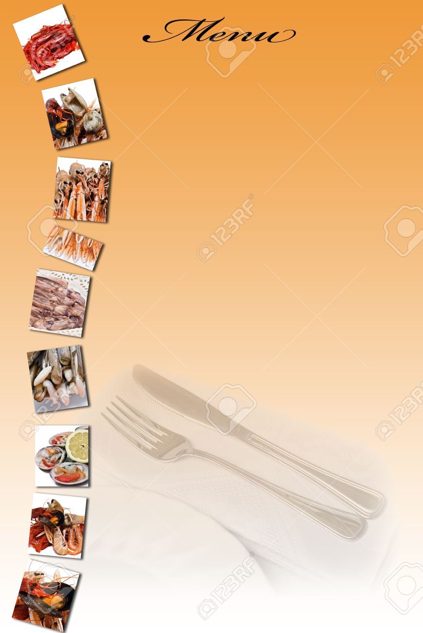 restaurant menu design blank