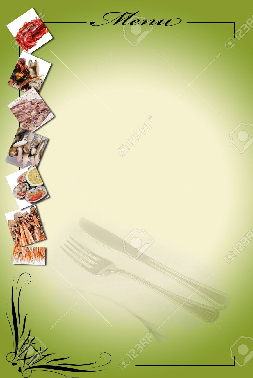 restaurant menu design blank
