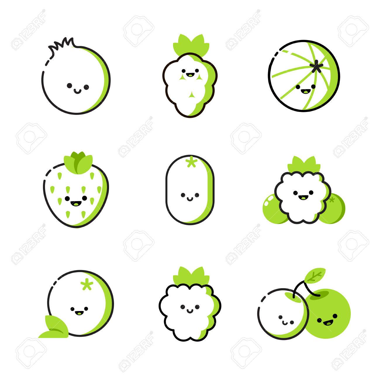 collection of icons with two tone berries royalty free cliparts two tone icons