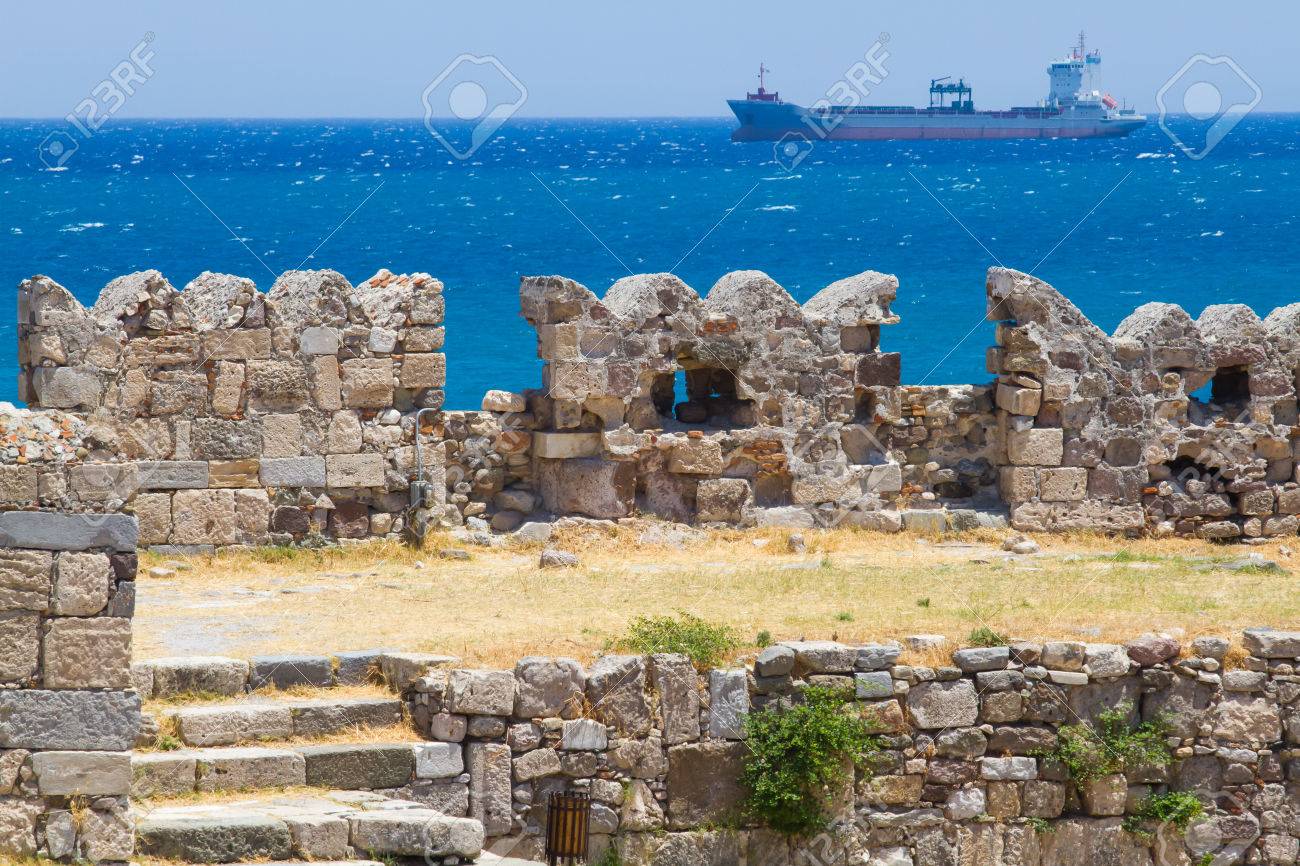 コス島 コス島 ギリシャの Neratzia の古い遺跡 の写真素材 画像素材 Image