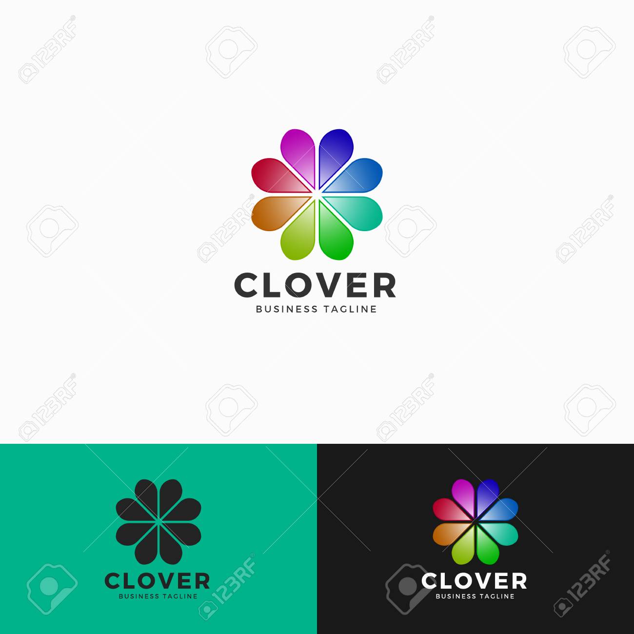 cover heart flower logo template royalty free cliparts vectors