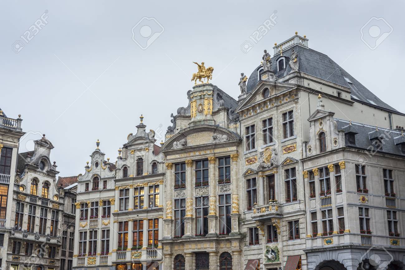 Guildhalls On Grand Place Grote Markt The Central Square Of Brussels It S Most Important Tourist Destination And The Most Memorable Landmark In Brussels Belgium Stock Photo Picture And Royalty Free Image Image