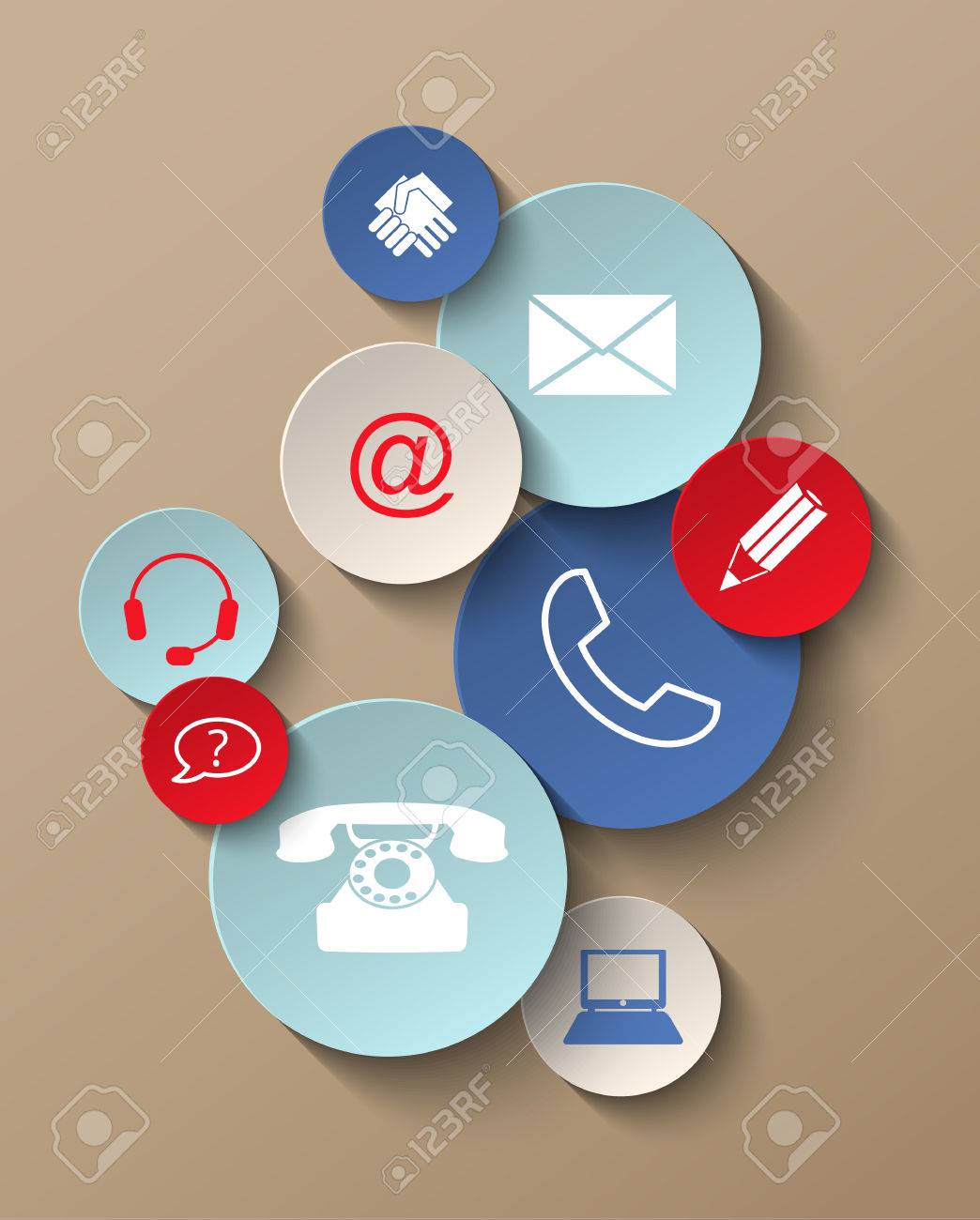 group of colorful contact icons stickers, vector illustration, with transparency - 40977157 group of colorful contact icons stickers, vector illustration, with transparency - 40977157