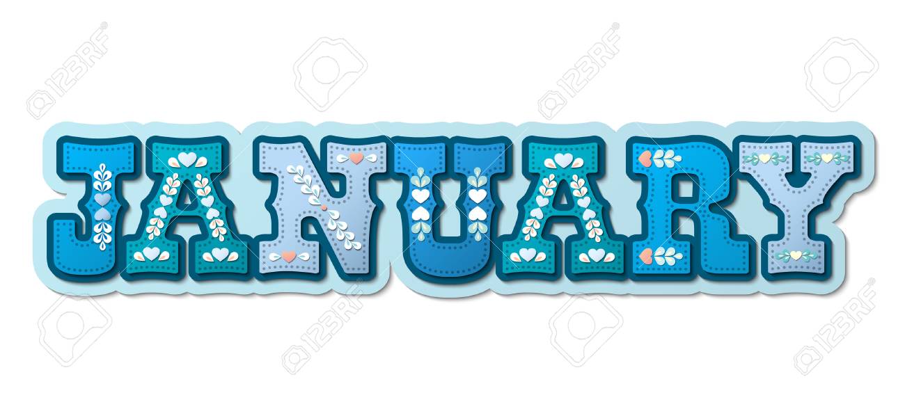 1 月 イラスト イラストのカレンダー月の名前のイラスト素材 ベクタ Image 87570195