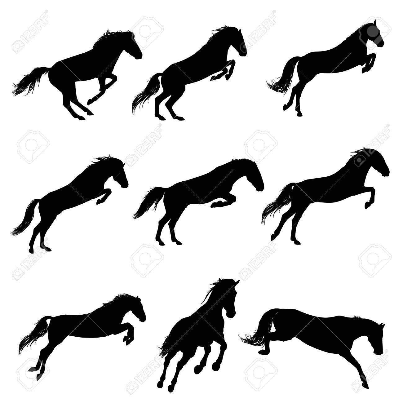 Set Of A Jumping Horse Silhouettes Royalty Free Svg Cliparts Vectors And Stock Illustration Image Set Of A Jumping Horse Silhouettes Royalty Free Svg Cliparts Vectors And Stock Illustration Image
