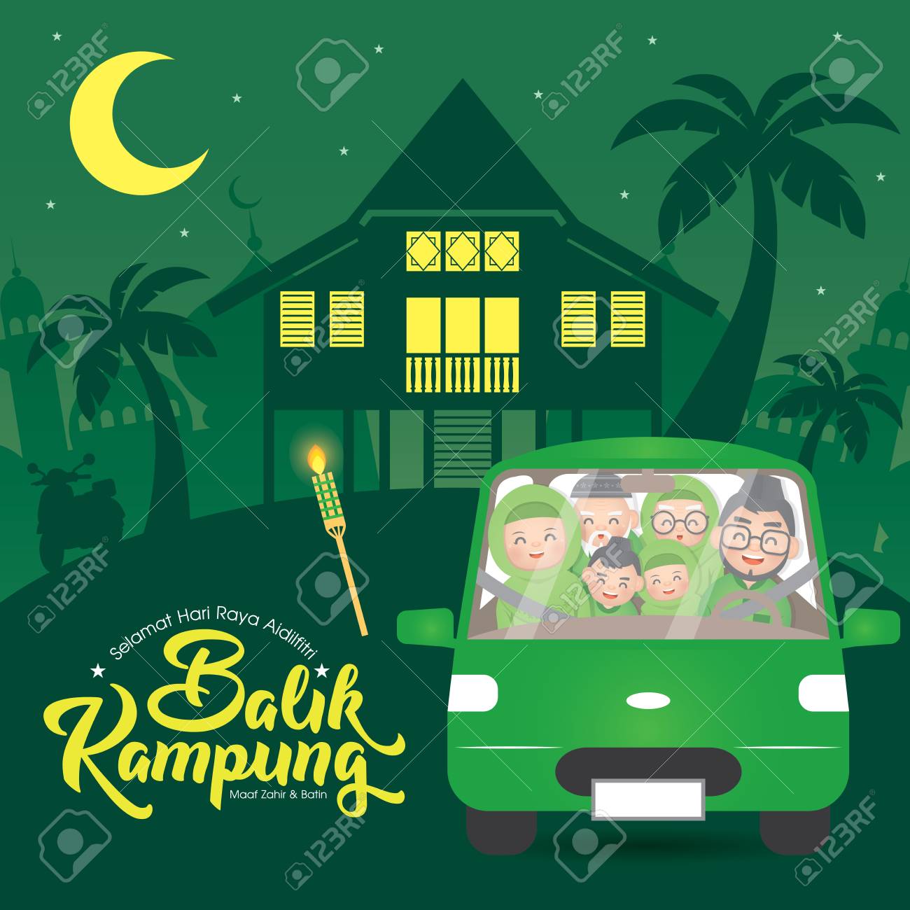 Hari Raya Aidilfitri & Balik Kampung is an important religious holiday celebrated by Muslims worldwide that marks the end of Ramadan, also known as Eid al-Fitr. (Translation: Return Home Reunion ) - 122196438 Hari Raya Aidilfitri & Balik Kampung is an important religious holiday celebrated by Muslims worldwide that marks the end of Ramadan, also known as Eid al-Fitr. (Translation: Return Home Reunion ) - 122196438