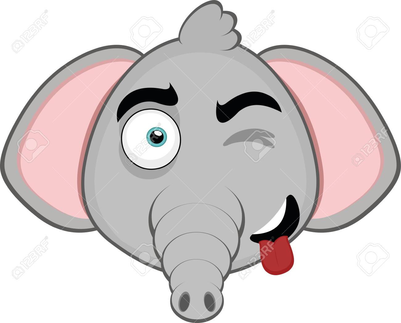 Black and white elephant face drawn ink sketch Stock Vector by ©tiverets  111832160, image size:1300x1047
