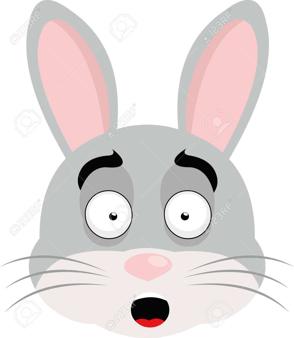 Scared Face, Sticker Clipart Cartoon Sick Surprised Yellow Rabid Vector Illustration, Sticker, Clipart PNG and Vector with Transparent Background for Free Download