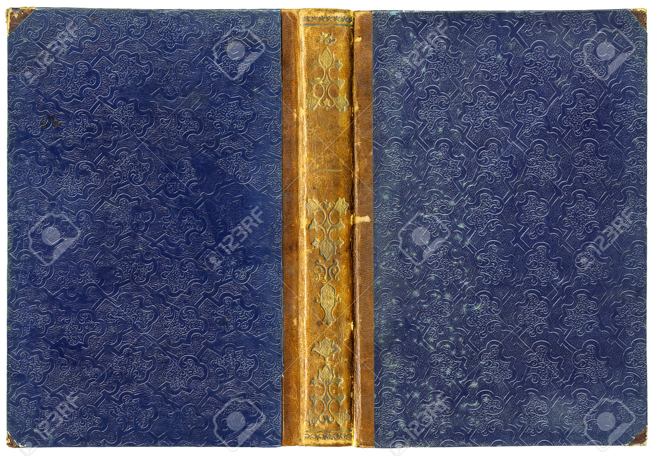 Old Open Book Cover With Leather Spine Golden Floral Ornaments Stock Photo Picture And Royalty Free Image Image 111703302