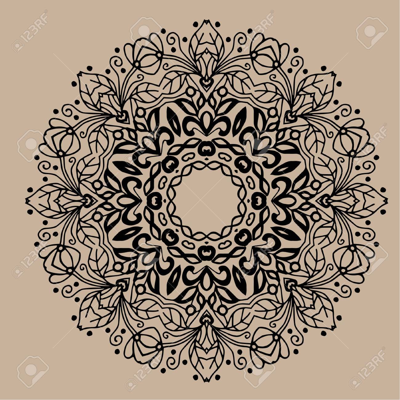 mandala coloring book page