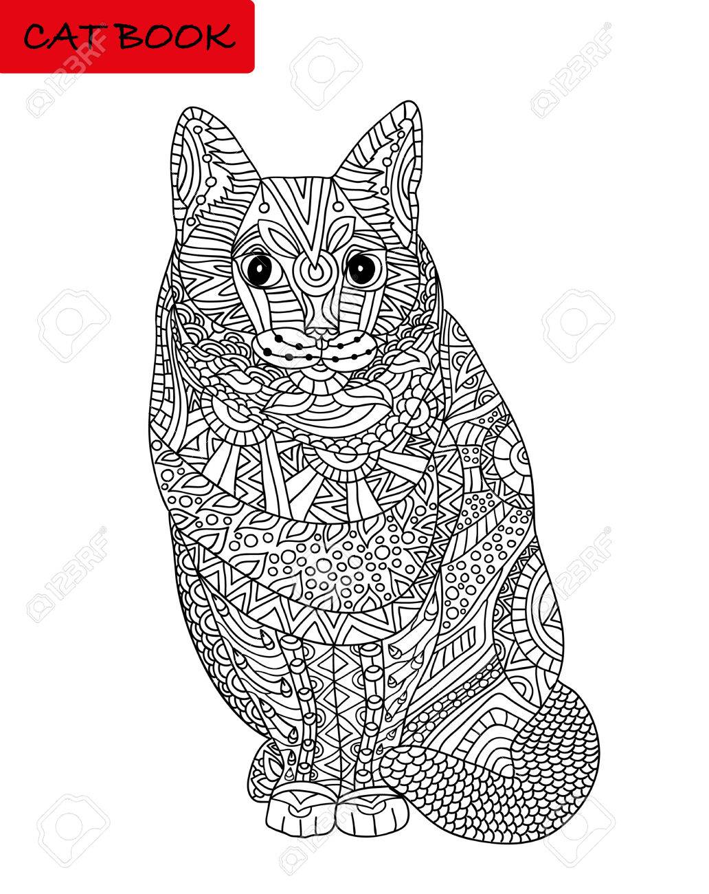 Coloring Katze Seite F R Erwachsene Sitzende Katze Suchen Ernst Coloring Katze Seite F R Erwachsene Sitzende Katze Suchen Ernst
