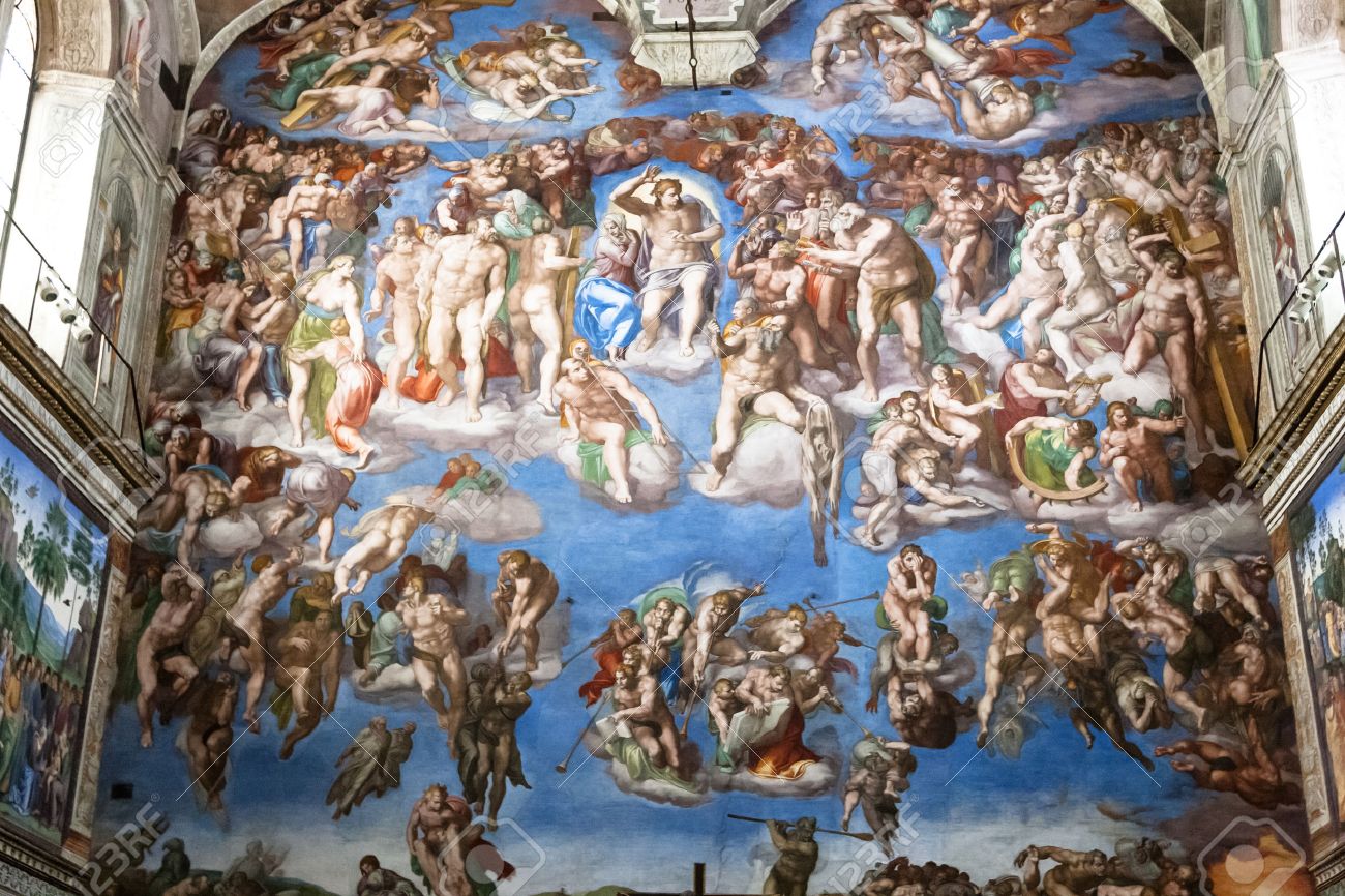 The Last Judgement Sistine Chapel Stock Photo Picture And Royalty Free Image Image