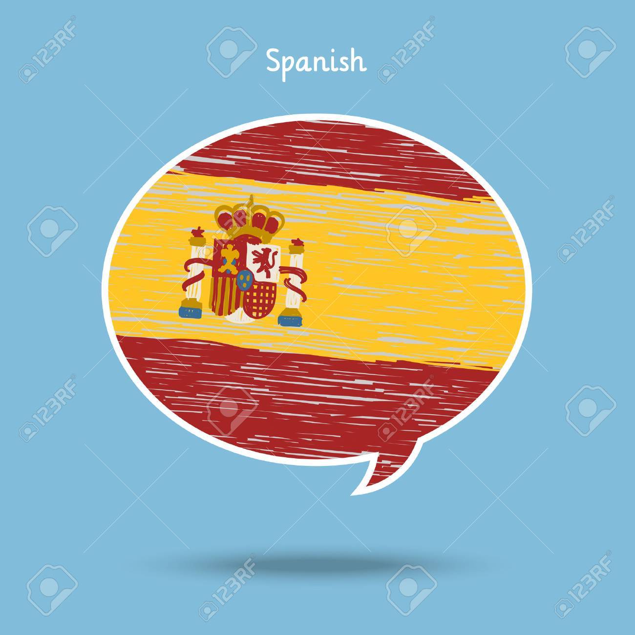 旅行や留学のコンセプトです 手で吹き出しには スペイン国旗が描かれています フラット デザイン ベクトル イラストのイラスト素材 ベクタ Image 旅行や留学のコンセプトです 手で吹き出しには スペイン国旗が描かれています フラット デザイン ベクトル イラストのイラスト素材 ベクタ Image