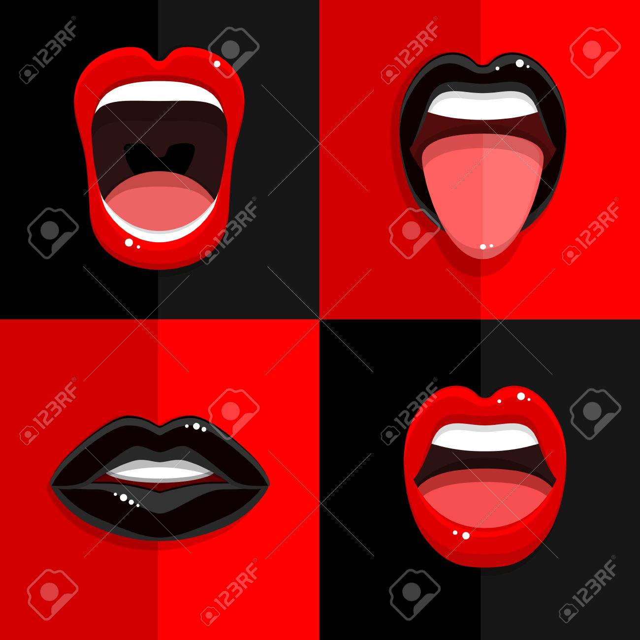set of mouth with