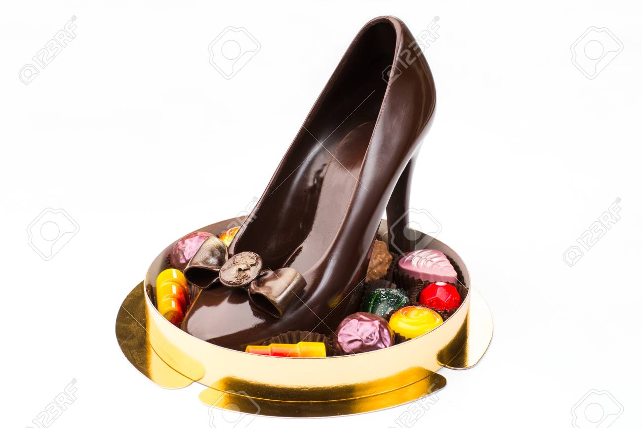 靴の形のチョコレート の写真素材 画像素材 Image