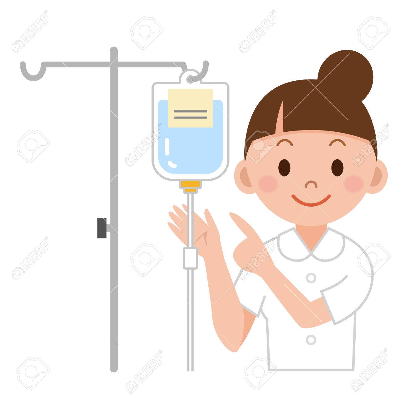 nurse preparing iv drip royalty free cliparts vectors and stock iv nurse