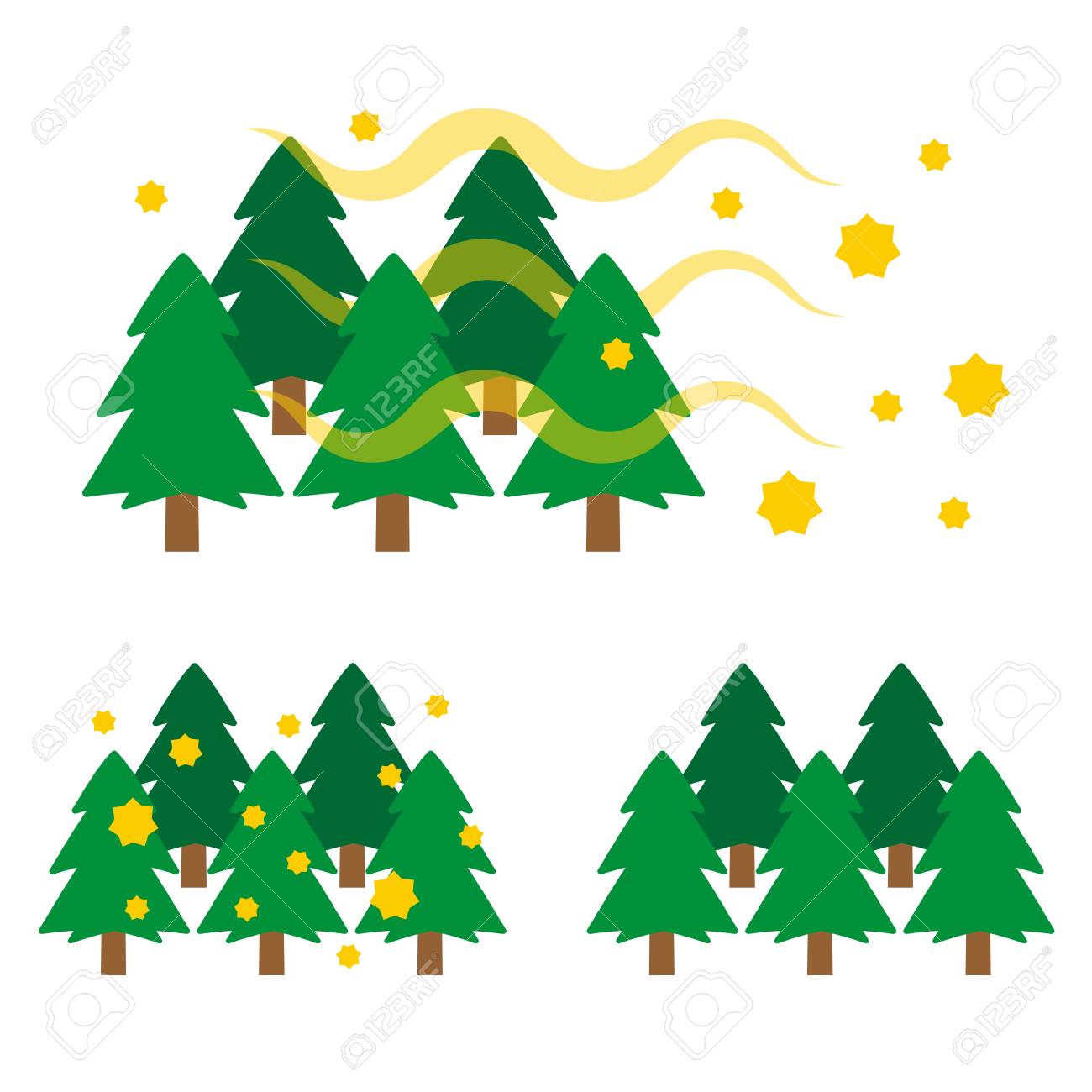 杉花粉のイラストのイラスト素材 ベクタ Image 97142572