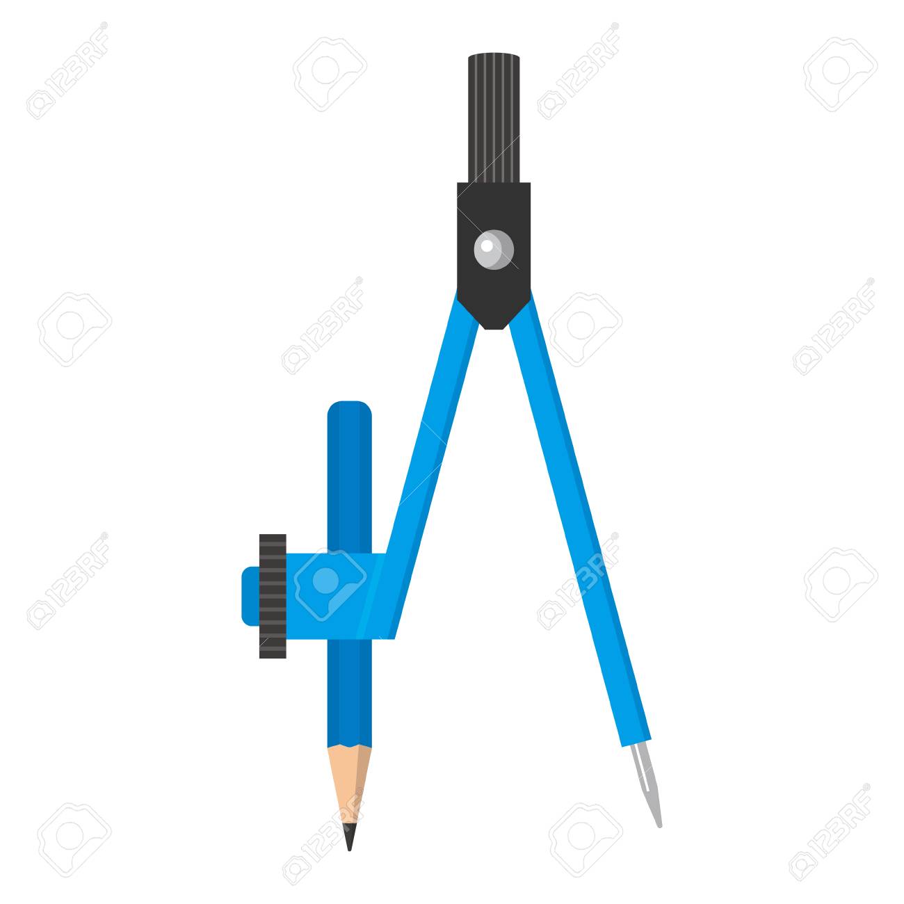Drawing Compass,isolated on White Background Stock Photo - Image of draft, compass: 112534358