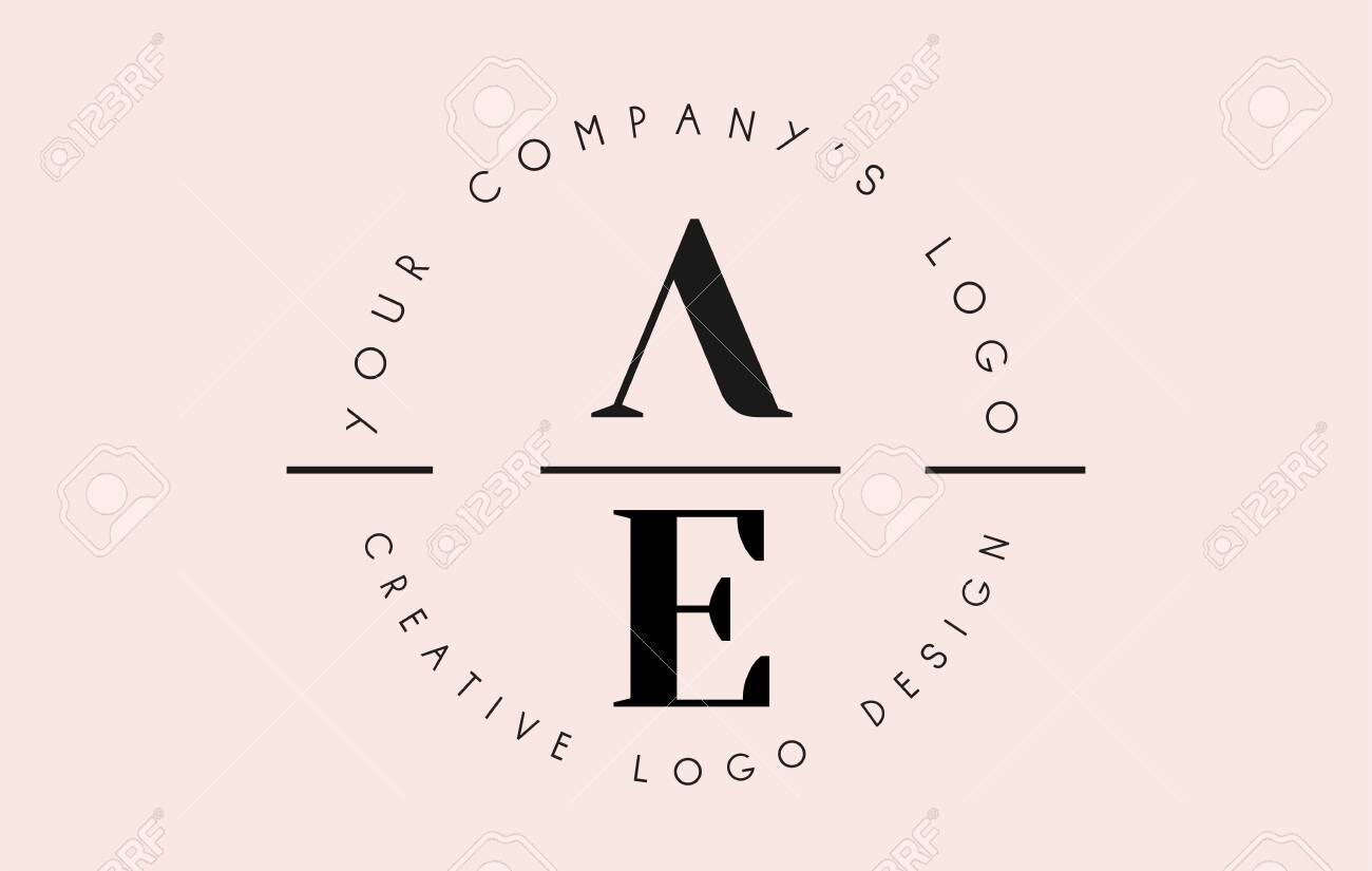 Letters Ae A E Logo Set As A Stamp Or Personal Signature Simple Royalty Free Cliparts Vectors And Stock Illustration Image 148074955
