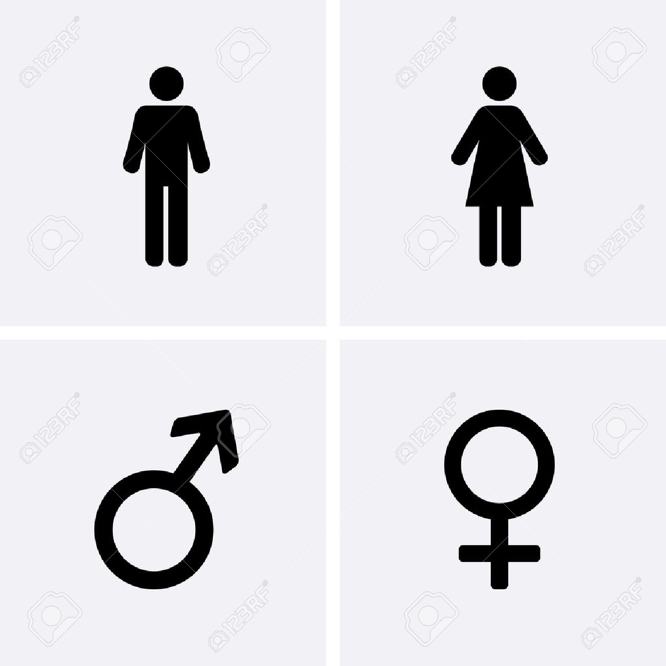 restroom icons man woman