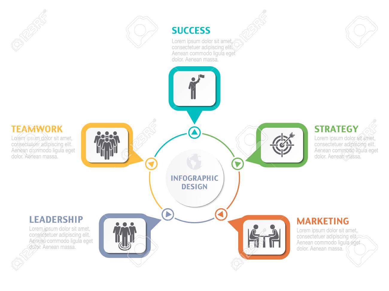 abstract infographic number options business overview visualization
