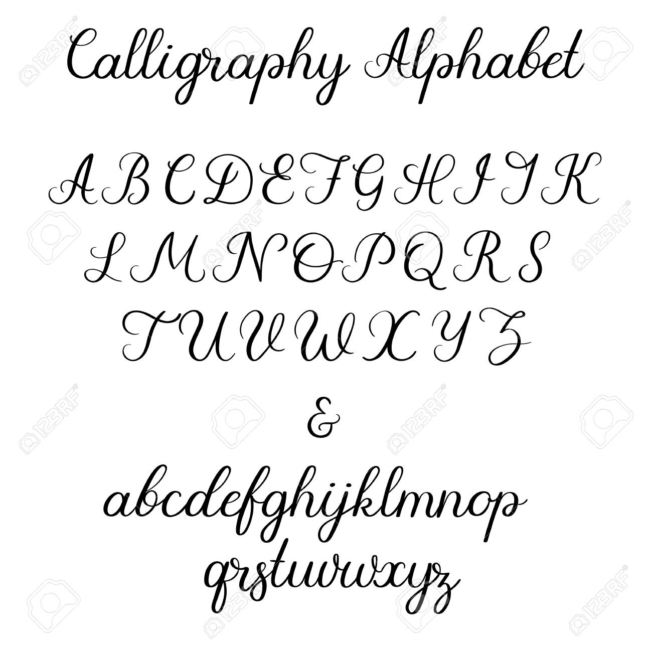 Typography Ampersand Script Printable Digital Download for