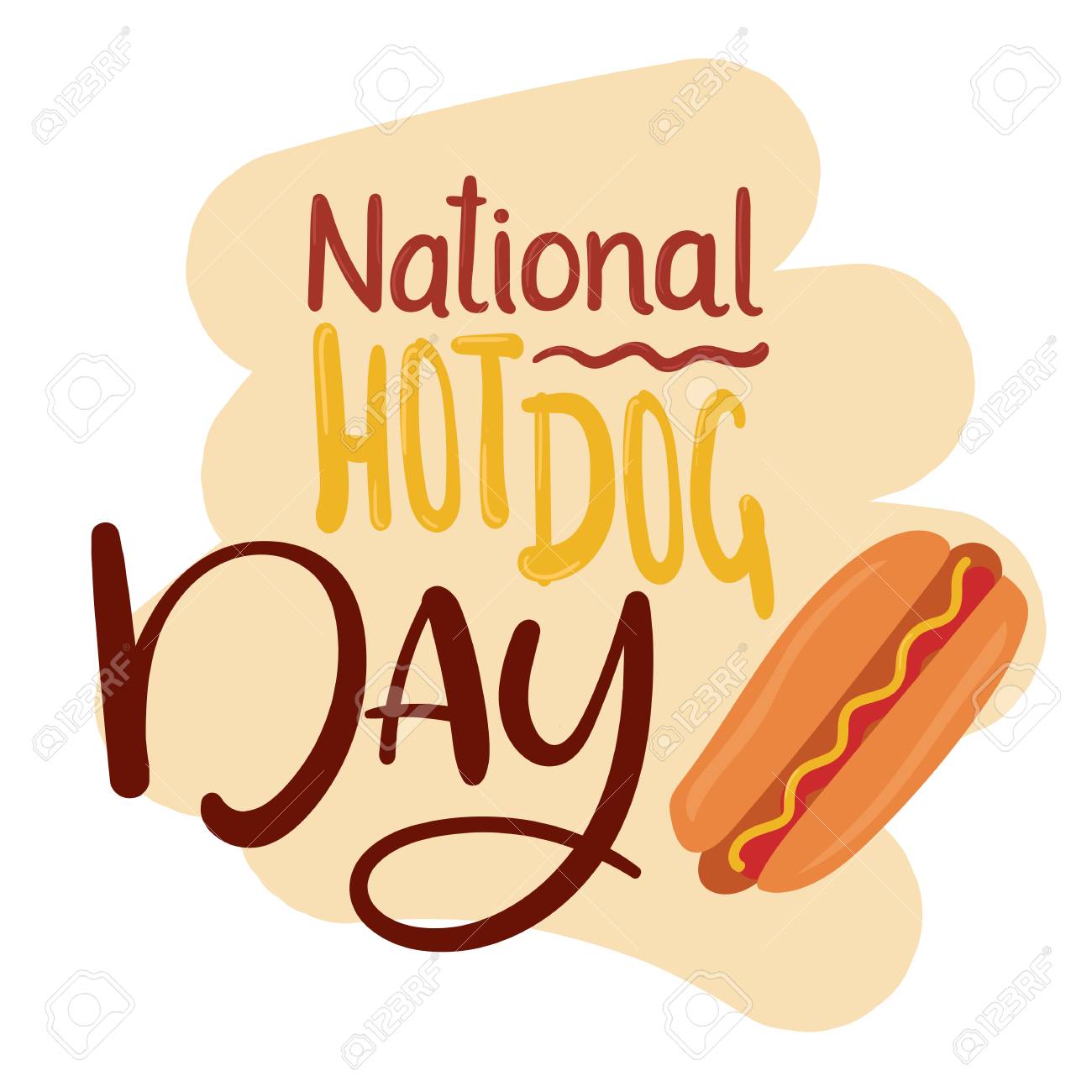 National Hot Dog Day Vector Illustration Hand Lettering Inscription Calligraphy Stock Vector 80020988 National Hot Dog Day Vector Illustration Hand Lettering Inscription Calligraphy Stock Vector 80020988