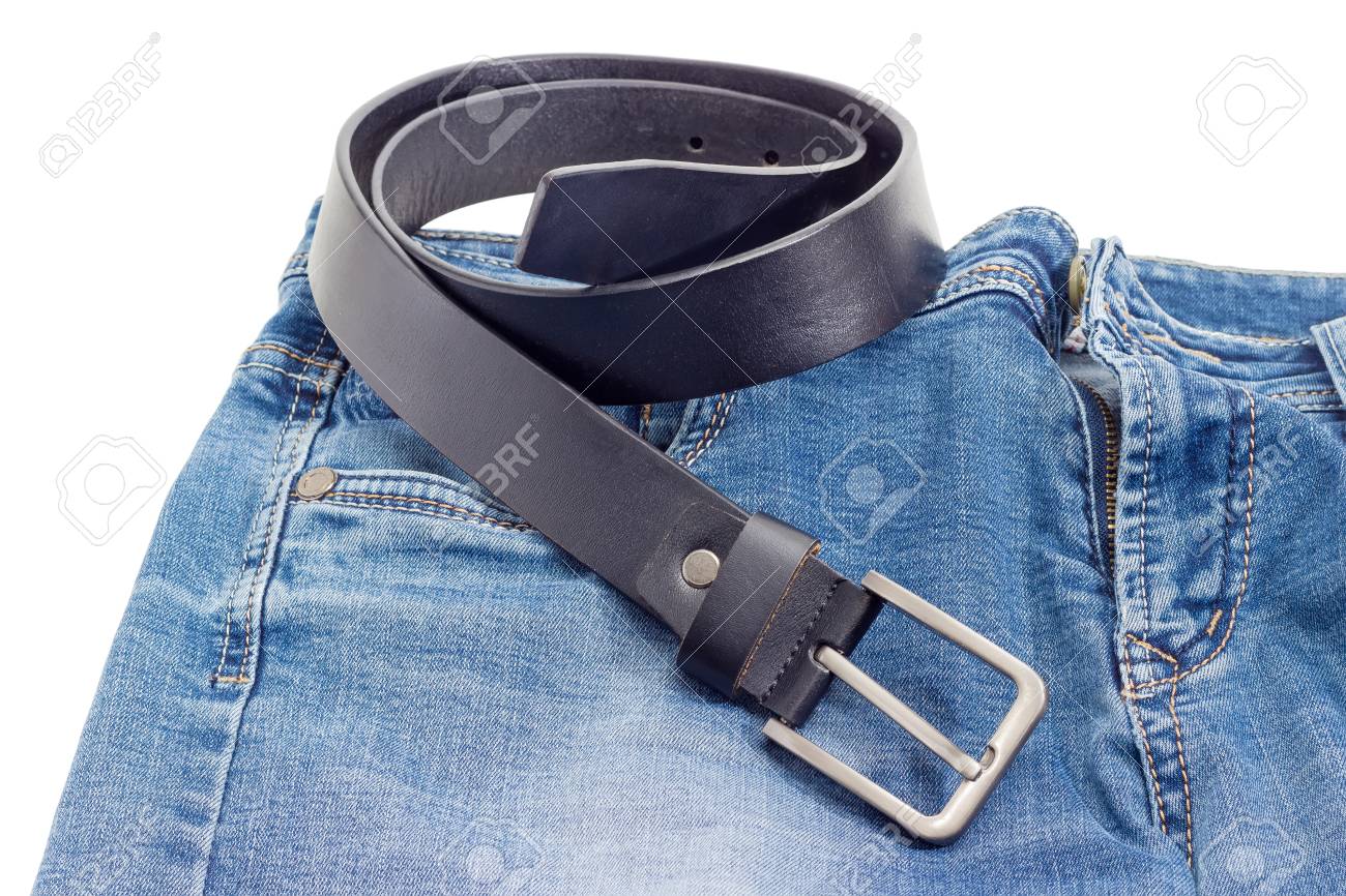 blue leather belt mens