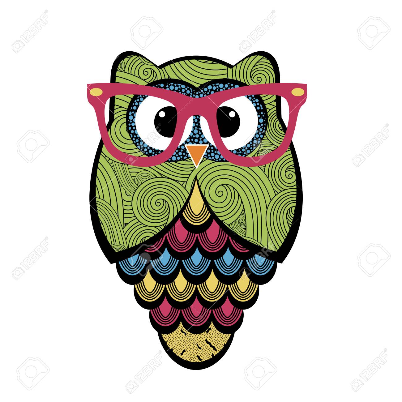 owl wearing glasses