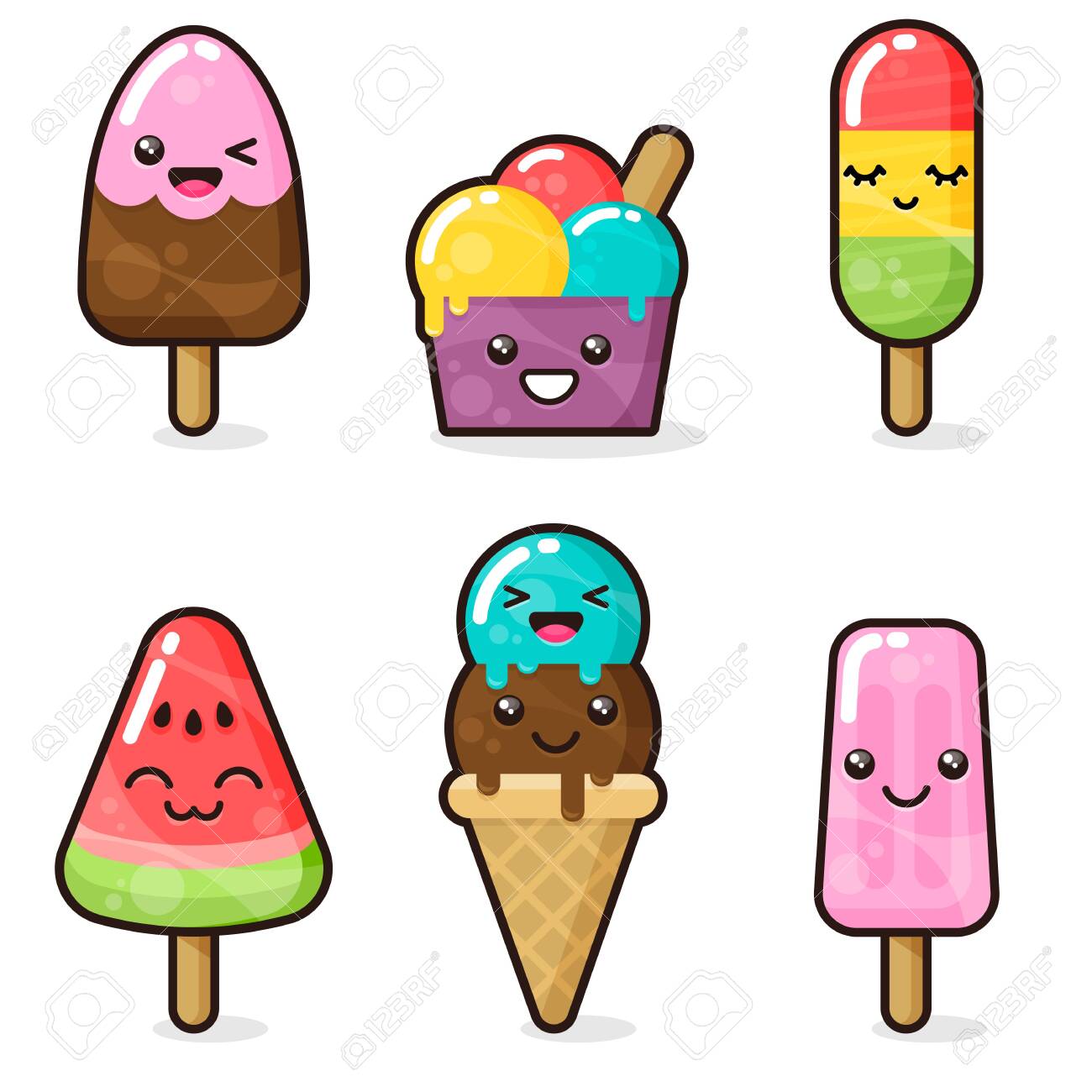 Featured image of post Cartoon Kawaii Ice Cream Wallpaper Ice cream clip art for summer