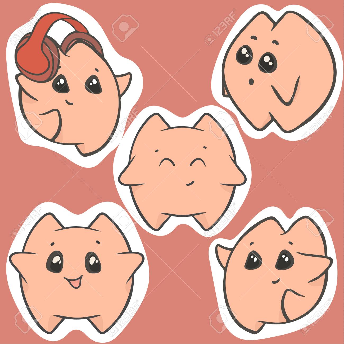 cartoon pillows for slumber party vector set isolated pajama