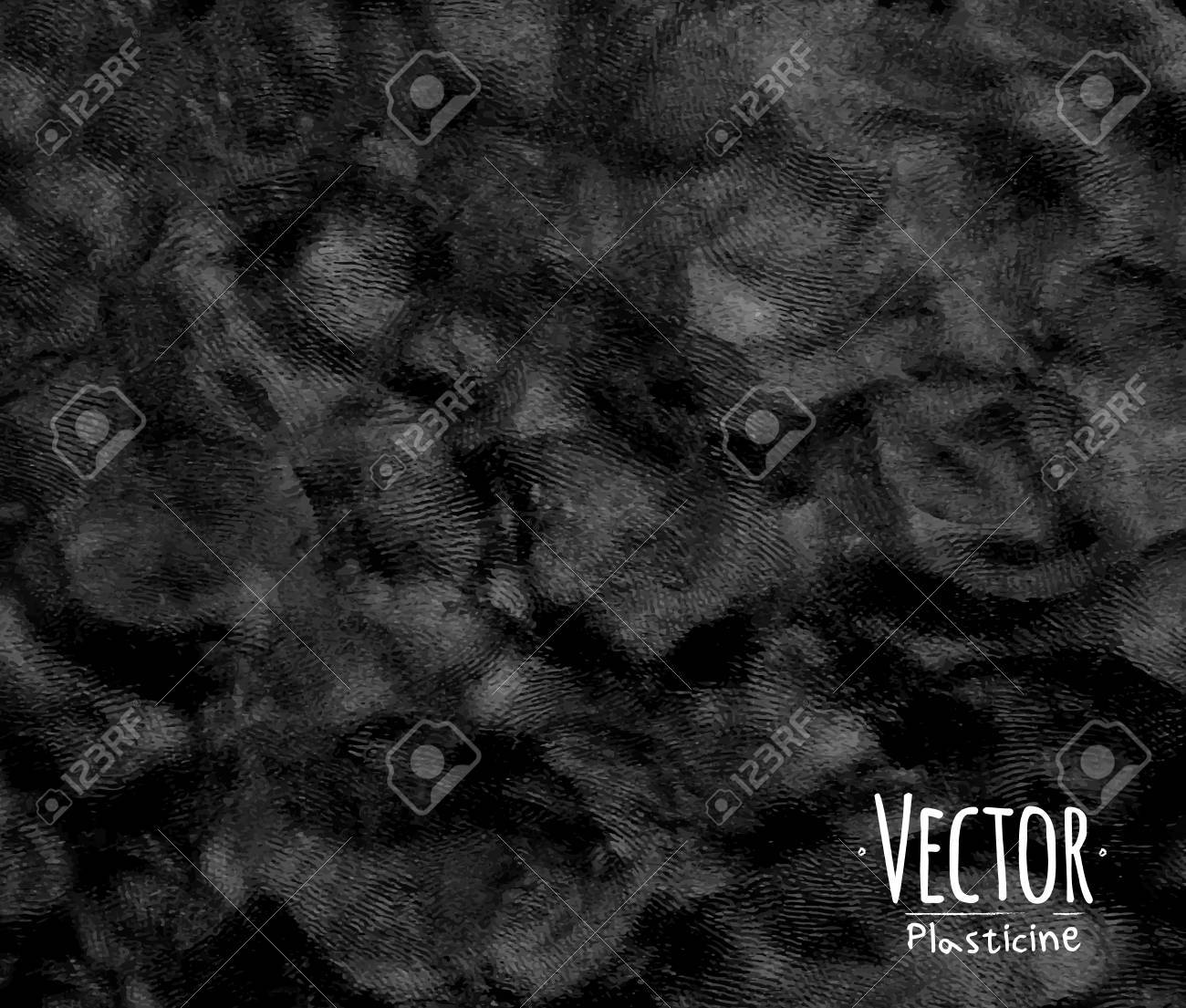 塑像用粘土の背景の黒い色鮮やかなモデリングを手のイラスト素材 ベクタ Image