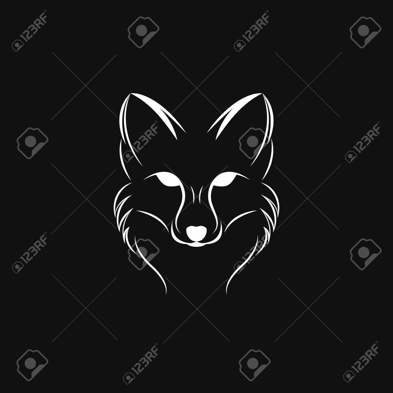 Vector Image Of A Fox Design On A Black Background Vector Fox
