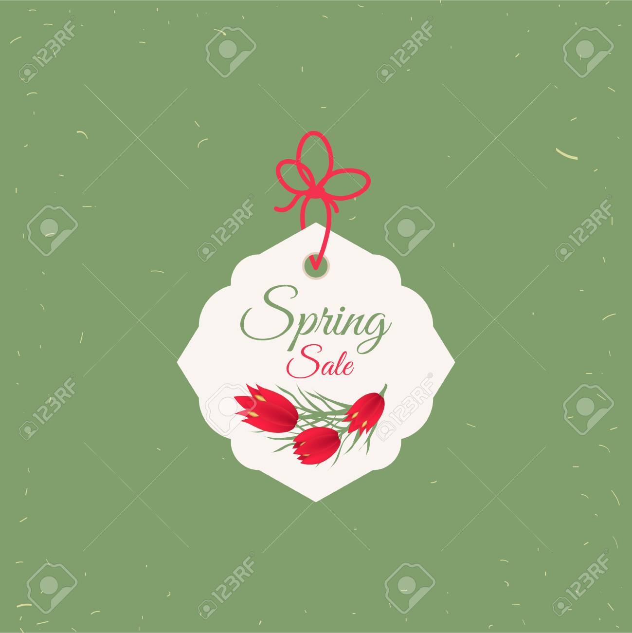 spring sale tag banners