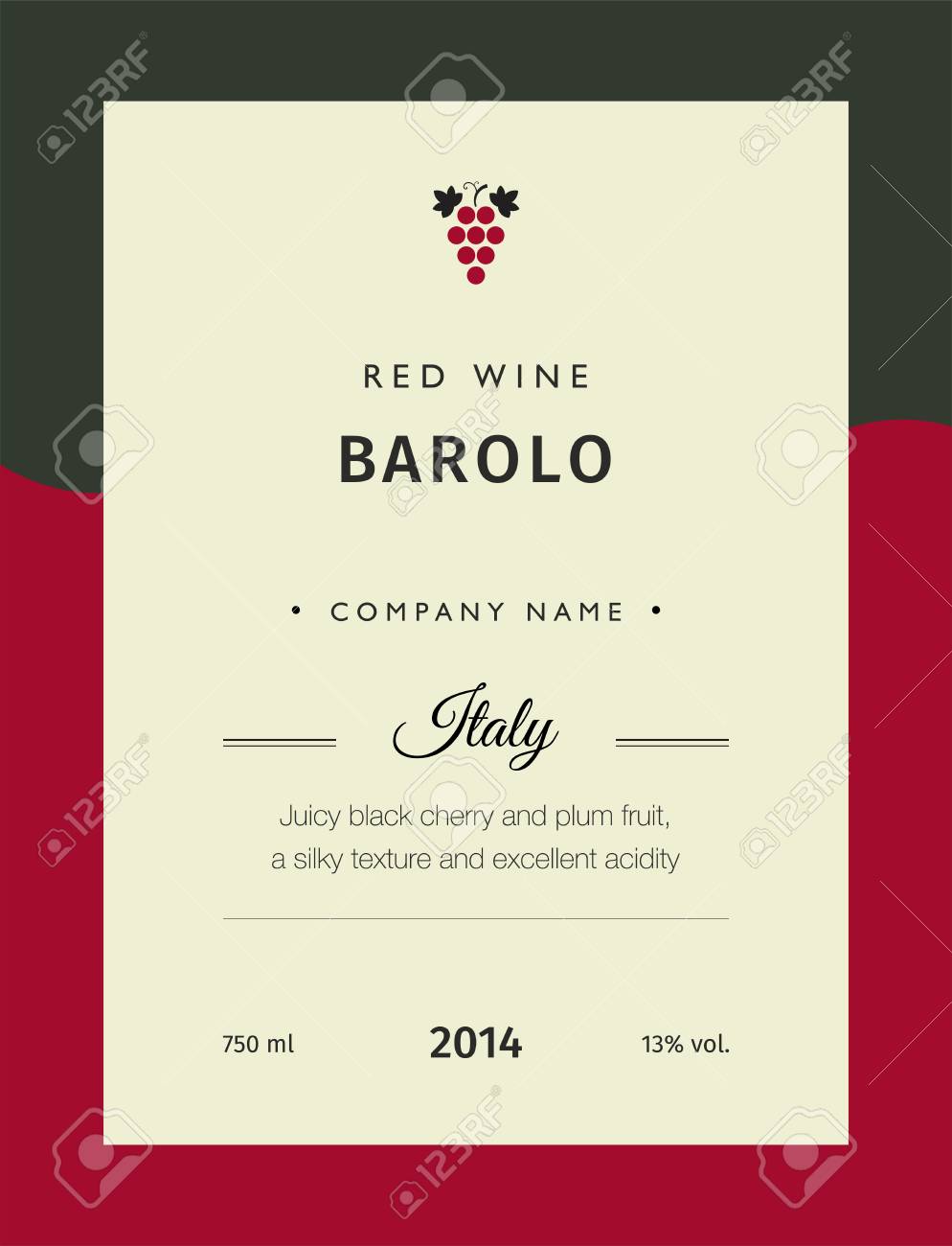 Red Wine Labels. Premium Template Set. Clean And Modern Design With Blank Wine Label Template Red Wine Labels. Premium Template Set. Clean And Modern Design With Blank Wine Label Template