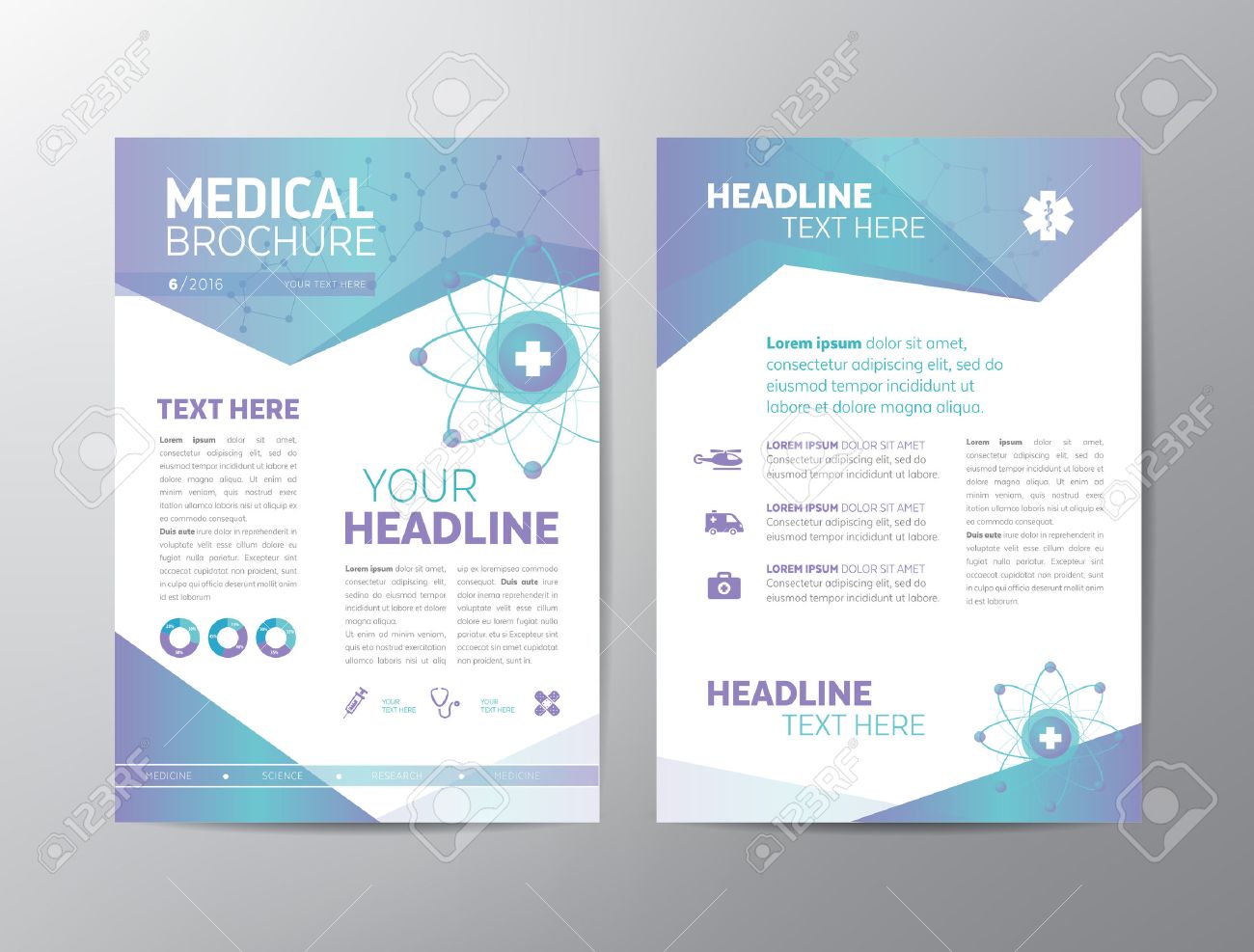 abstract medical background template can be used as book cover