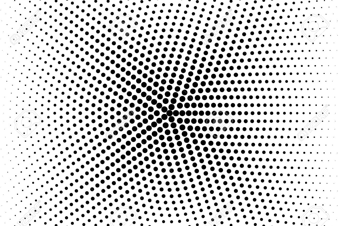 漫画の背景 ハーフトーン ドット サークル ドット Web バナー ポスター カード 壁紙 背景 サイトのデザイン要素を持つレトロなパターン ポップなアート スタイル ベクトルの図 黒と白のイラスト素材 ベクタ Image