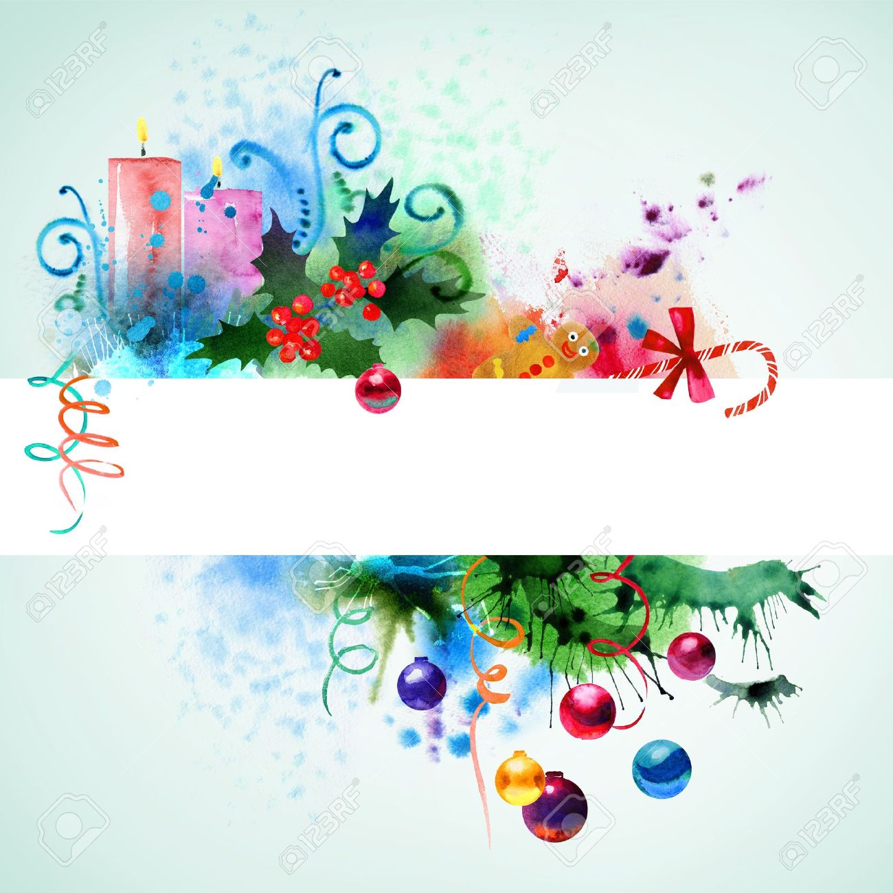 beautiful christmas watercolor background christmas watercolor background