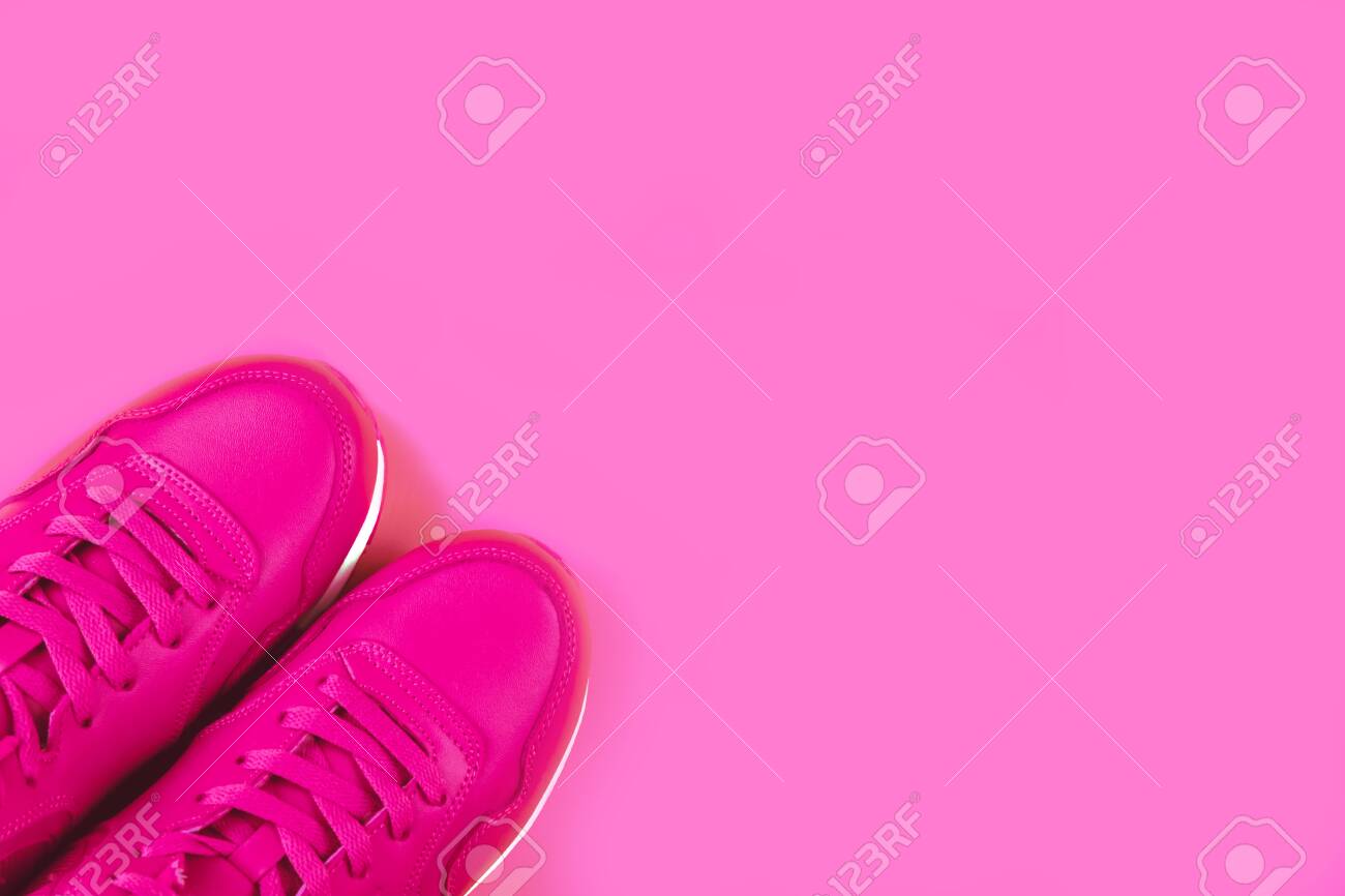 bright pink sneakers