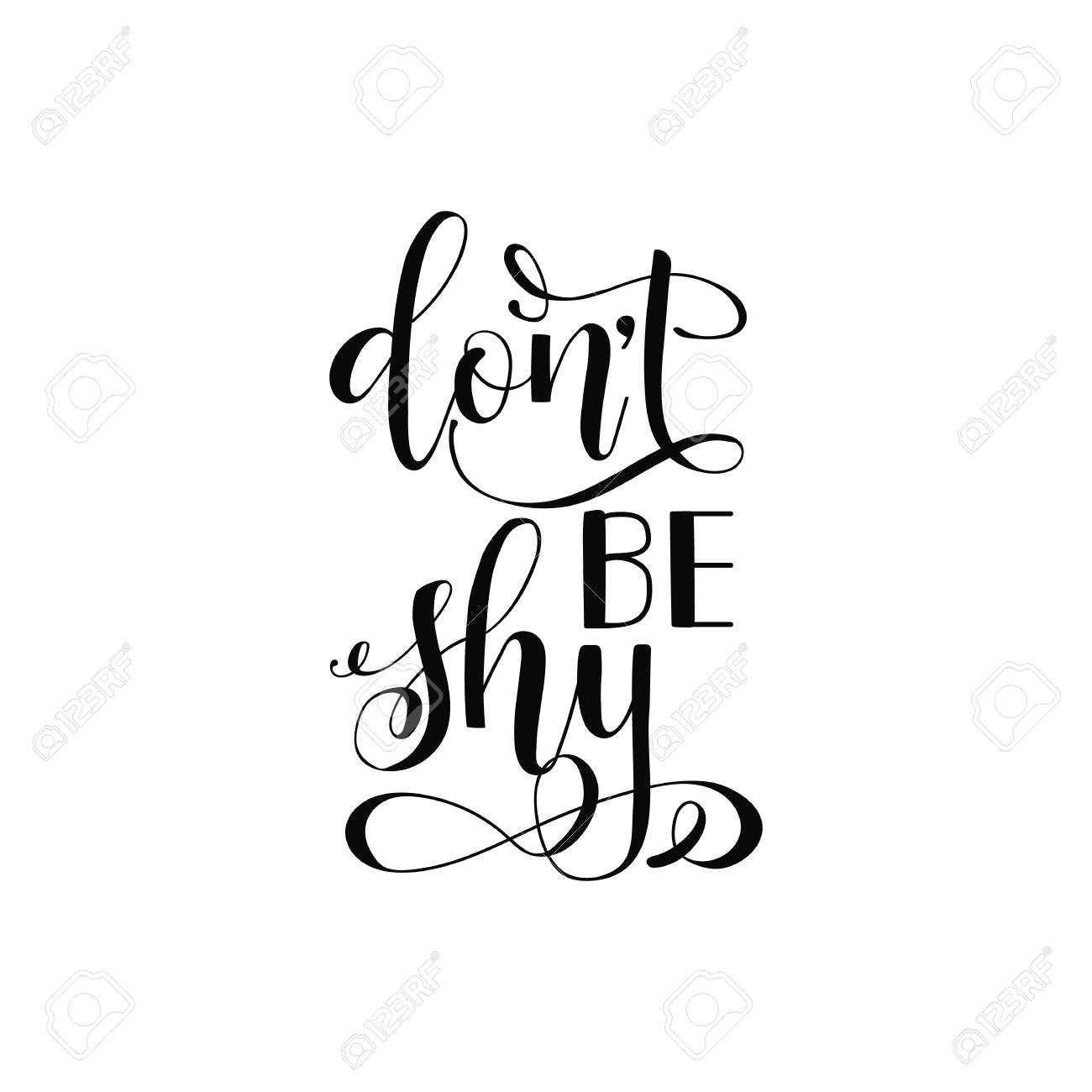 No Seas Timido Letras Cita Para Disenar Tarjetas De Felicitacion
