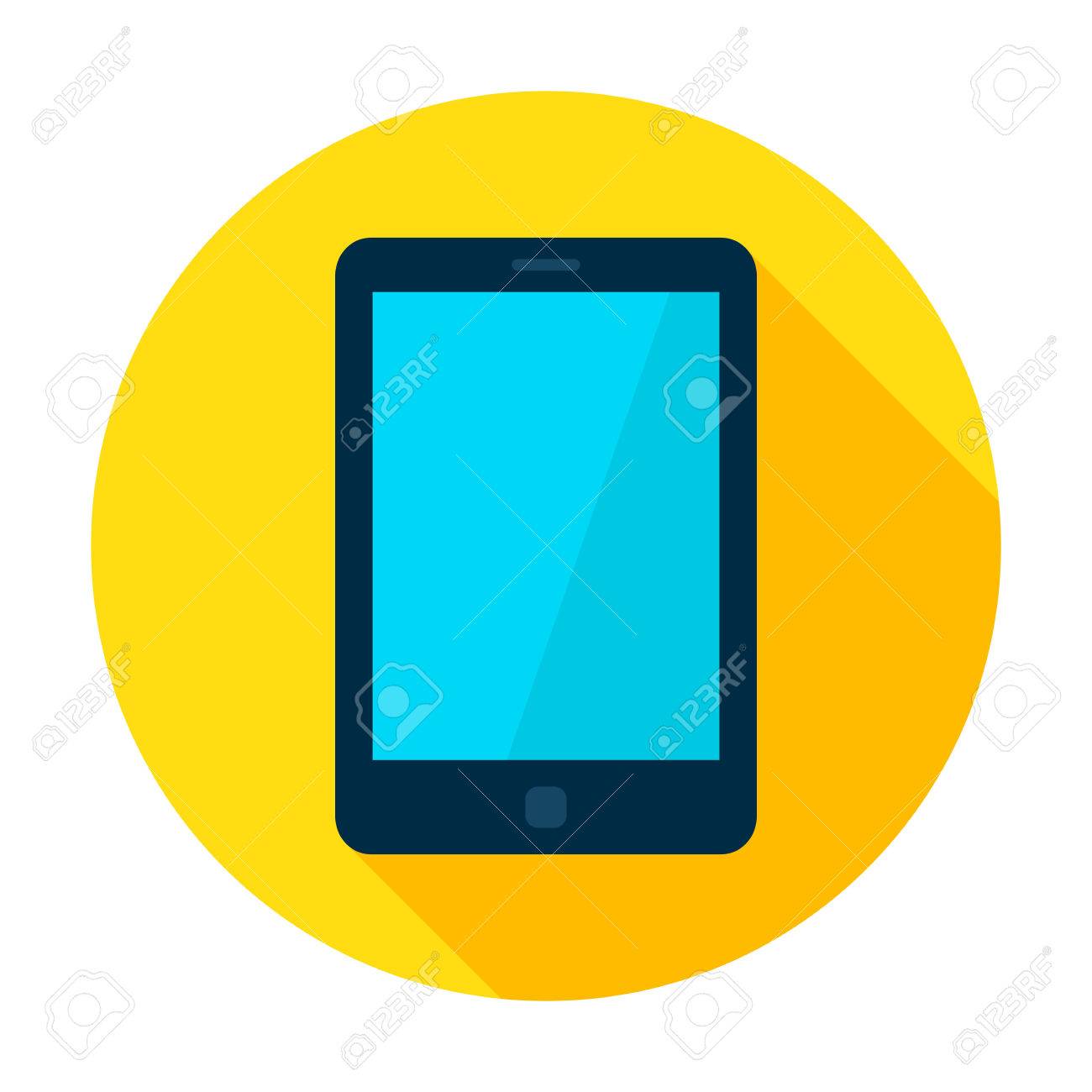 Tablet Device Circle Icon. Vector Illustration Flat Style Round Icon With  Long Shadow. Electronic Gadget. Royalty Free SVG, Cliparts, Vectors, and  Stock Illustration. Image 57318397., image size:1300x1300